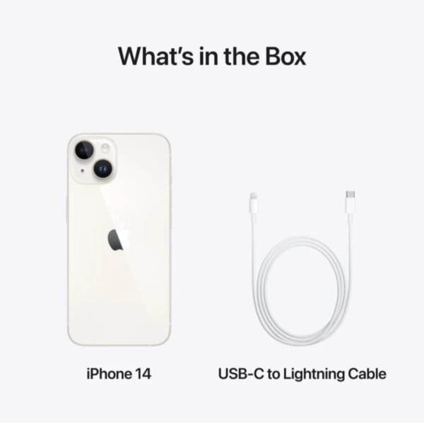 i phone 14 ( colour wHITE Storage 256GB - Image 4